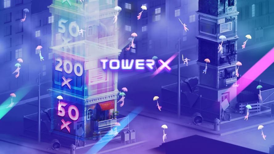 Casino lobby search — typing Tower X shows the game instantly